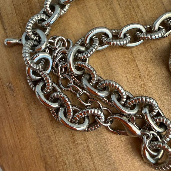 Citrine Heart Pendant Silver and Gold Necklace - Picture 7 of 13